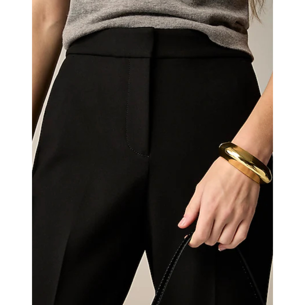 J Crew Kate Pants 16 16T T16 Tall Black NWT Stretch Straight Leg Trouser CC443 - Picture 3 of 8